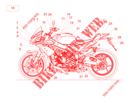 Plate set and decal FRAME 1100 aprilia-motorcycle TUONO 2019 43